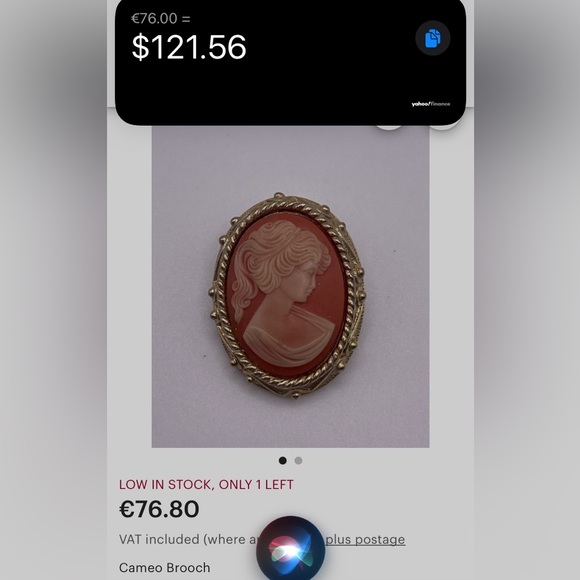 Vintage Style Gold-Tone Coral Cameo Pendant Necklace - Elegant Women's Jewelry - Picture 3 of 3